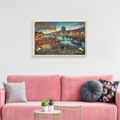 Oude reisposter Dublin Ierland Canvas Afdruk (Insitu (Woonkamer))