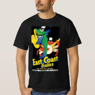 Oude Reisposter, East Coast Frolics Zeevoedsel T-shirt