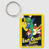 Oude Reisposter, East Coast Frolics Zeevruchten Sleutelhanger (Voorkant)