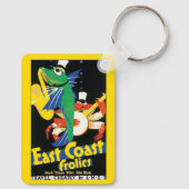 Oude Reisposter, East Coast Frolics Zeevruchten Sleutelhanger (Achterkant)