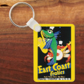 Oude Reisposter, East Coast Frolics Zeevruchten Sleutelhanger (Voorkant)