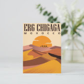 Oude Reisposter | Erg Chebbi Marokko Briefkaart (Staand voorkant)