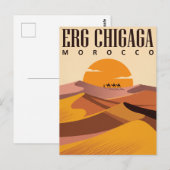 Oude Reisposter | Erg Chebbi Marokko Briefkaart (Voorkant / Achterkant)
