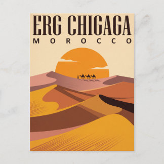 Oude Reisposter | Erg Chebbi Marokko Briefkaart
