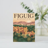 Oude Reisposter | Figuig Marokko Briefkaart (Staand voorkant)