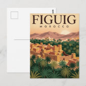 Oude Reisposter | Figuig Marokko Briefkaart (Voorkant / Achterkant)