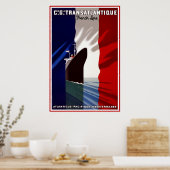 Oude Reisposter Franse Liner Reis Poster (Keuken)