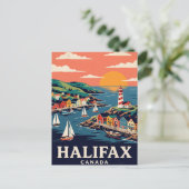 Oude Reisposter Halifax Canada Briefkaart (Staand voorkant)