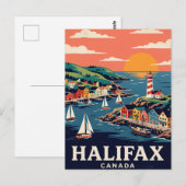 Oude Reisposter Halifax Canada Briefkaart (Voorkant / Achterkant)