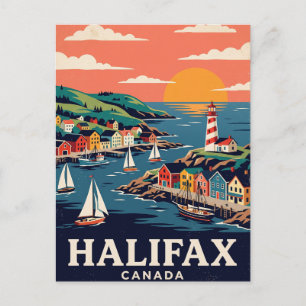 Oude Reisposter Halifax Canada Briefkaart