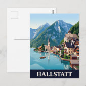Oude Reisposter | HALLSTATT Briefkaart (Voorkant / Achterkant)