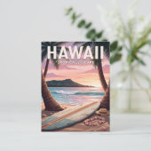 Oude Reisposter | Hawaï Briefkaart (Staand voorkant)