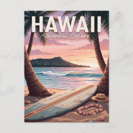 Oude Reisposter | Hawaï Briefkaart