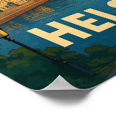 Oude Reisposter Helsinki Finland Poster (Hoek)