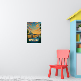 Oude Reisposter Helsinki Finland Poster