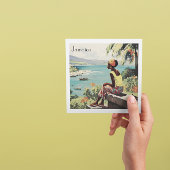 Oude reisposter Jamaicaanse vrouw