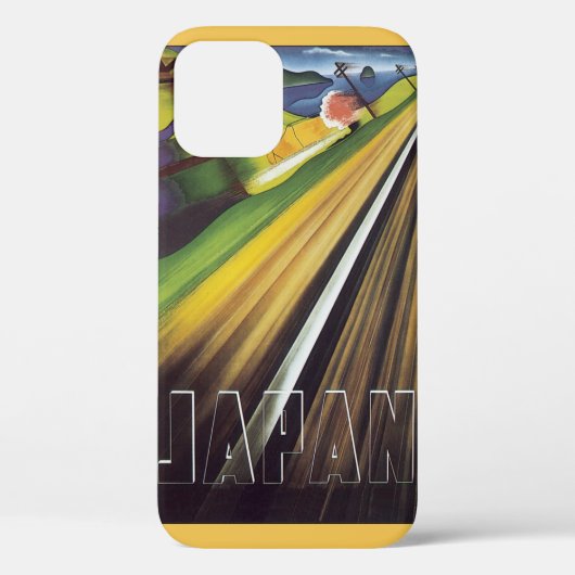Oude Reisposter Japan, Japanse Trein Spoor Case-Mate iPhone Case (Achterkant)