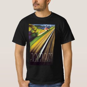 Oude Reisposter Japan, Japanse Trein Spoor T-shirt