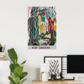 Oude Reisposter Kew Gardens Londen Botanisch Poster (Thuiskantoor)