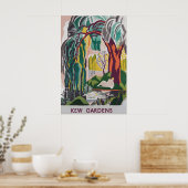 Oude Reisposter Kew Gardens Londen Botanisch Poster (Keuken)