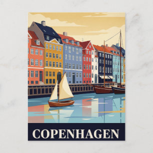 Oude Reisposter KOPENHAGEN Briefkaart