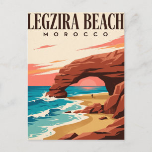 Oude Reisposter Legzira Strand Marokko Briefkaart