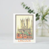 Oude reisposter Lincoln Engeland Briefkaart (Staand voorkant)