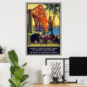 Oude Reisposter Londen Schotland Poster (Thuiskantoor)