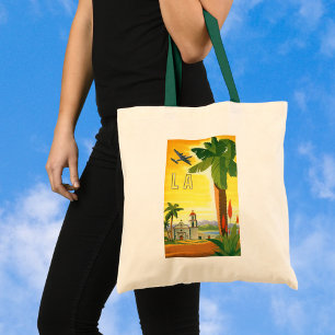 Oude Reisposter, Los Angeles, Californië Tote Bag