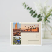 Oude Reisposter Marrakesh Marokko Briefkaart (Staand voorkant)