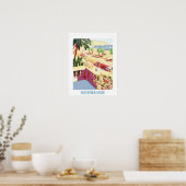 Oude Reisposter Mediterrane Vakantie Poster (Keuken)