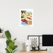 Oude Reisposter Mediterrane Vakantie Poster (Thuiskantoor)