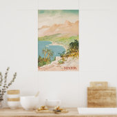 Oude Reisposter Menton Frankrijk Franse Riviera Poster (Keuken)