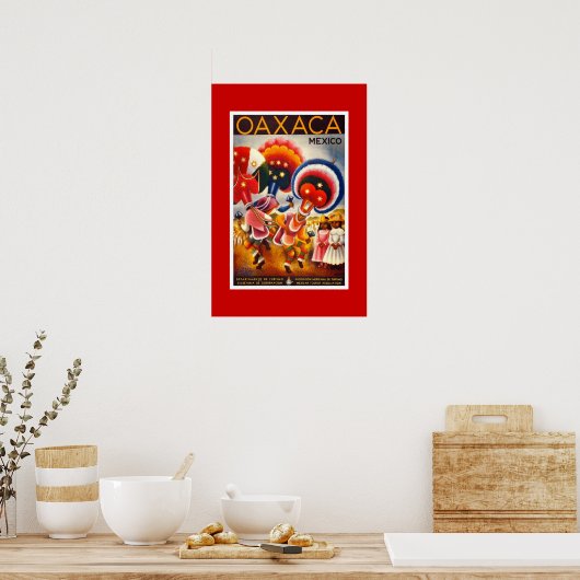 Oude Reisposter Mexico 2 Poster (Keuken)