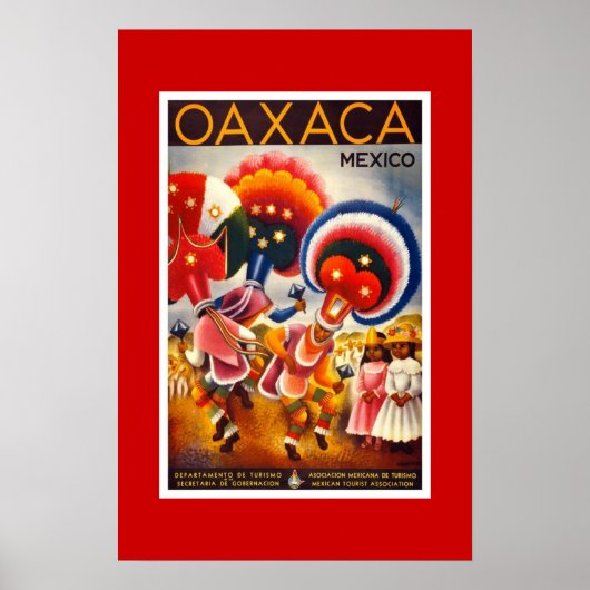 Oude Reisposter Mexico 2 Poster (Voorkant)