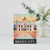 Oude Reisposter | MEXICO-STAD Briefkaart (Staand voorkant)