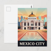 Oude Reisposter | MEXICO-STAD Briefkaart (Voorkant / Achterkant)