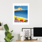 Oude Reisposter Middellandse Zee Strand Poster (Thuiskantoor)