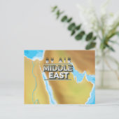 Oude reisposter Midden-Oosten Briefkaart (Staand voorkant)