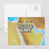 Oude reisposter Midden-Oosten Briefkaart (Voorkant / Achterkant)