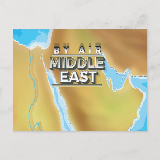 Oude reisposter Midden-Oosten Briefkaart (Voorkant)