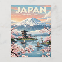 Oude Reisposter | Mount Fuji Japan