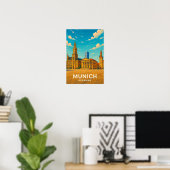 Oude Reisposter München Duitsland Poster (Thuiskantoor)