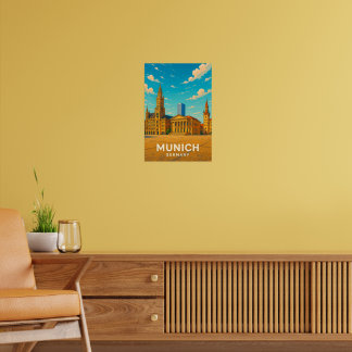 Oude Reisposter München Duitsland Poster