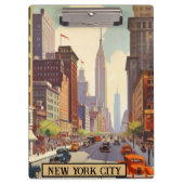 Oude Reisposter New York City Klembord (Voorkant)