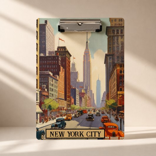 Oude Reisposter New York City Klembord