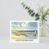 Oude Reisposter Northumberland Briefkaart (Staand voorkant)