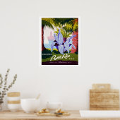 Oude Reisposter, Ontdek Puerto Rico! Poster (Keuken)