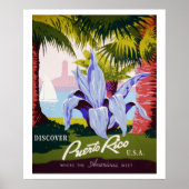 Oude Reisposter, Ontdek Puerto Rico! Poster (Voorkant)
