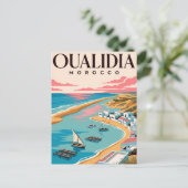 Oude Reisposter | Oualidia Marokko Briefkaart (Staand voorkant)